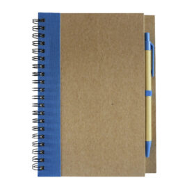 ECO-09 LIBRETA ECOLOGICA CON LAPICERO – colores varios